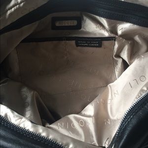 Nicoli black leather bag